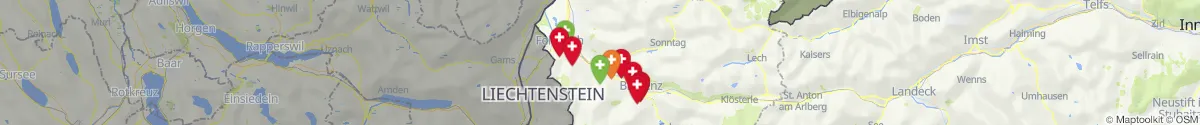 Map view for Pharmacies emergency services nearby Nenzing (Bludenz, Vorarlberg)